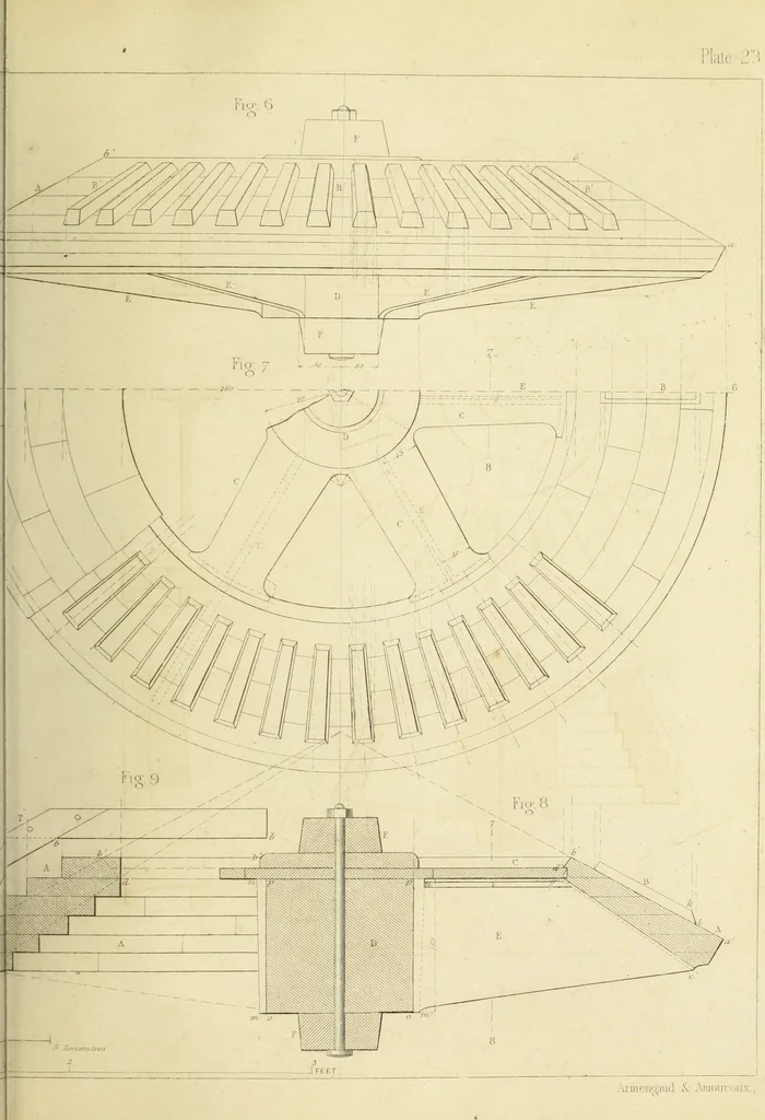 An illustration from The practical draughtsman's book of industrial design and machinist's and engineer's companion : forming a complete course of mechanical, engineering and architectural drawing, 1866, leaf 298