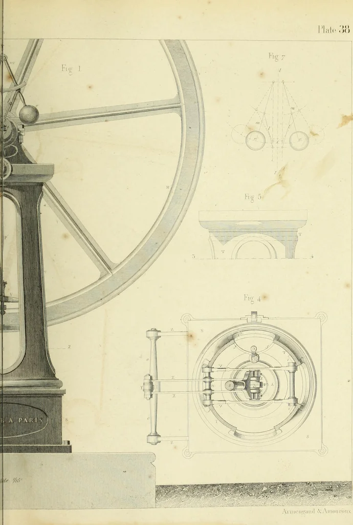 An illustration from The practical draughtsman's book of industrial design and machinist's and engineer's companion : forming a complete course of mechanical, engineering and architectural drawing, 1866, leaf 358