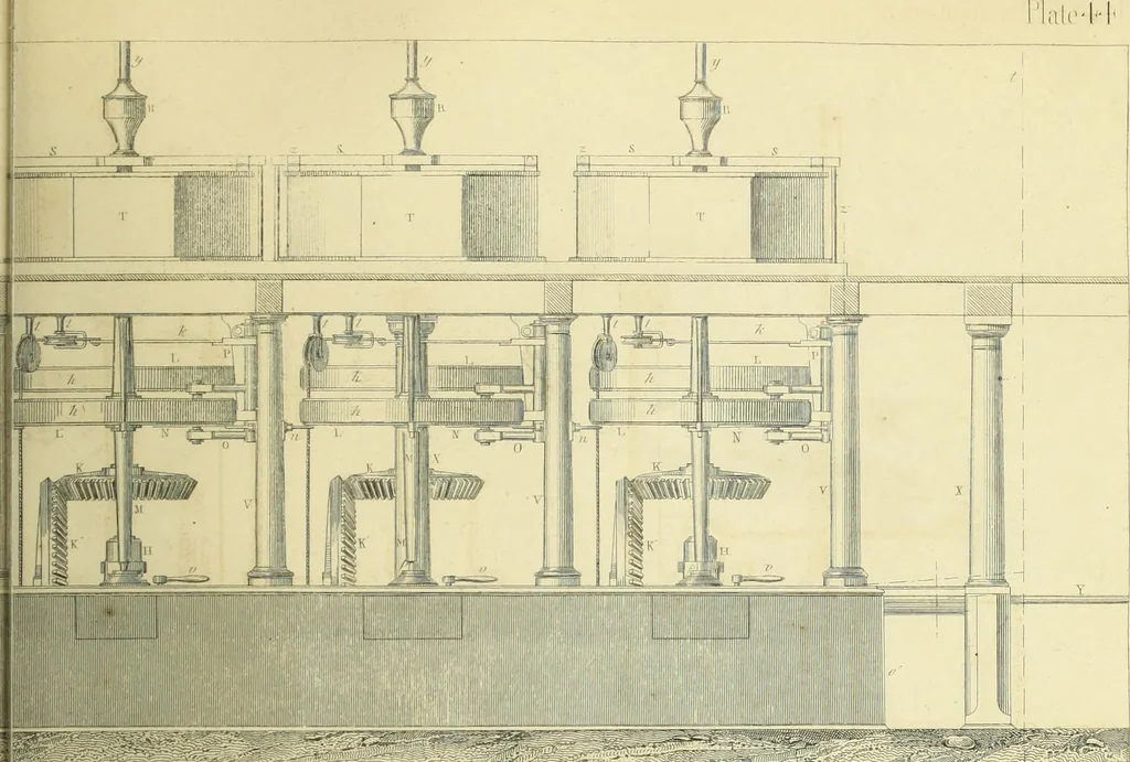 An illustration from The practical draughtsman's book of industrial design and machinist's and engineer's companion : forming a complete course of mechanical, engineering and architectural drawing, 1866, leaf 382