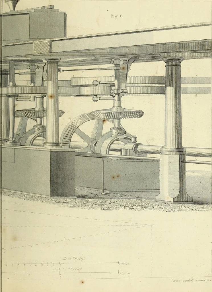 An illustration from The practical draughtsman's book of industrial design and machinist's and engineer's companion : forming a complete course of mechanical, engineering and architectural drawing, 1866, leaf 386