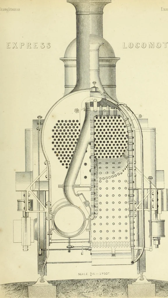 An illustration from The practical draughtsman's book of industrial design and machinist's and engineer's companion : forming a complete course of mechanical, engineering and architectural drawing, 1866, leaf 398