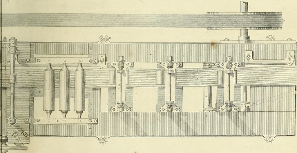 An illustration from The practical draughtsman's book of industrial design and machinist's and engineer's companion : forming a complete course of mechanical, engineering and architectural drawing, 1866, leaf 402