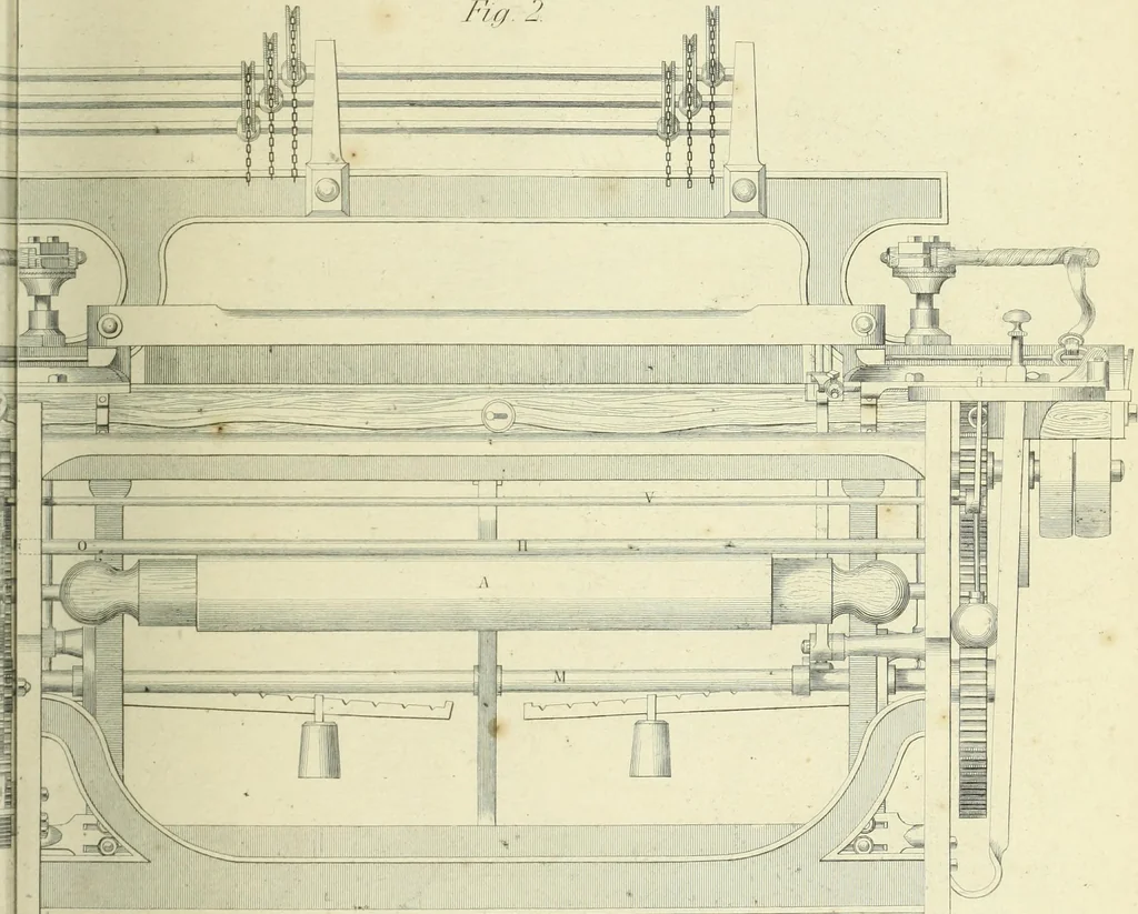 An illustration from The practical draughtsman's book of industrial design and machinist's and engineer's companion : forming a complete course of mechanical, engineering and architectural drawing, 1866, leaf 410