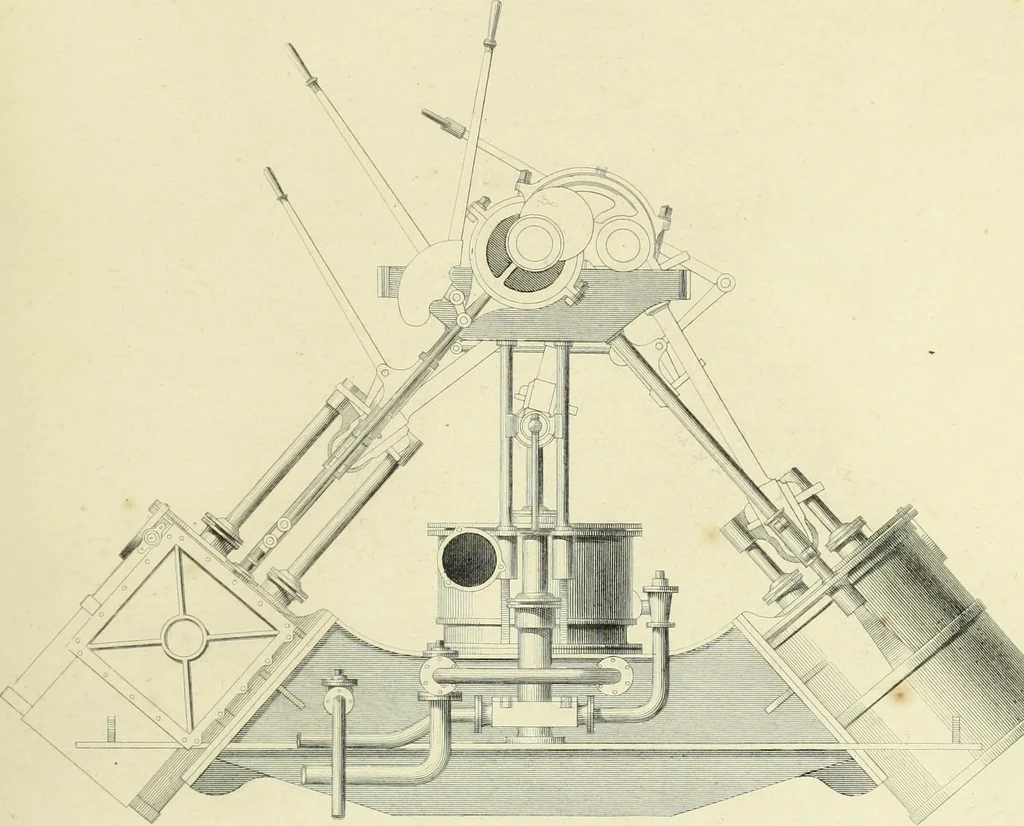 An illustration from The practical draughtsman's book of industrial design and machinist's and engineer's companion : forming a complete course of mechanical, engineering and architectural drawing, 1866, leaf 414