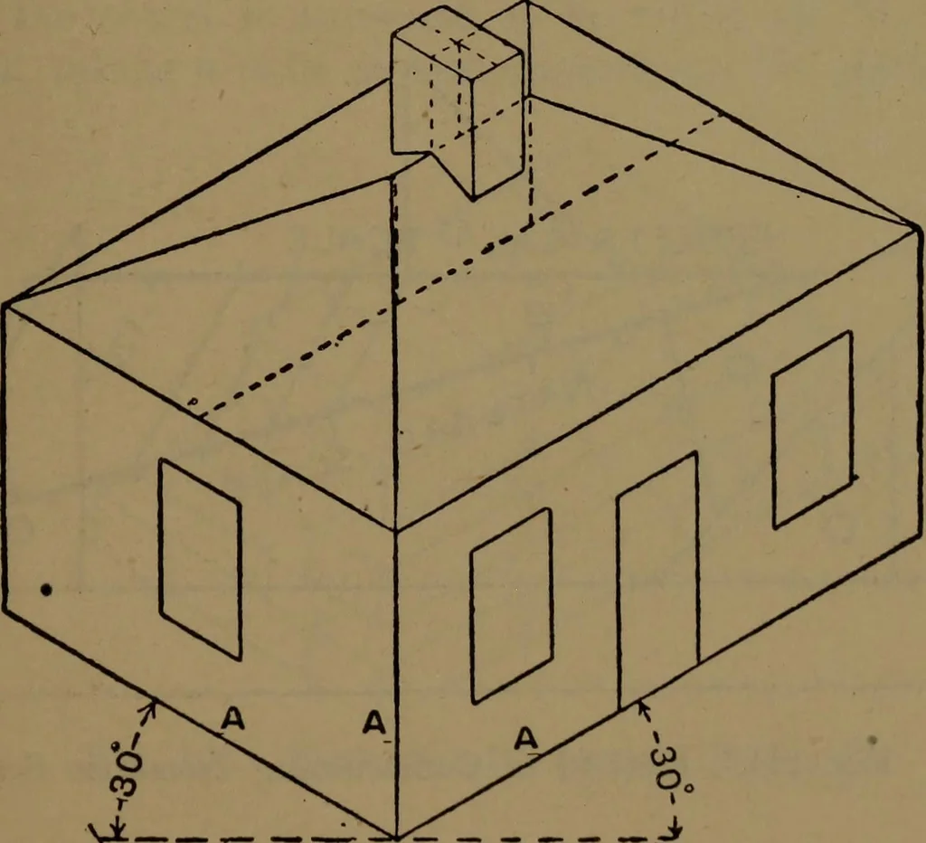 An illustration from Practical draughtsmen's work, with numerous engravings and diagrams, 1903, leaf 102