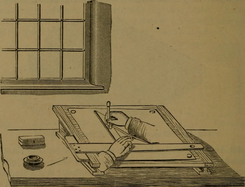 An illustration from Practical draughtsmen's work, with numerous engravings and diagrams, 1903, leaf 15