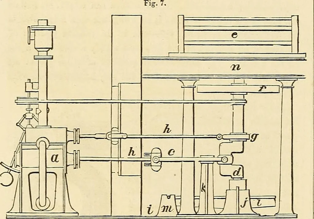 An illustration from The practical draughtsman's book of industrial design, and machinist's and engineer's drawing companion; forming a complete course of mechanical, engineering, and architectural drawing, 1871, leaf 177