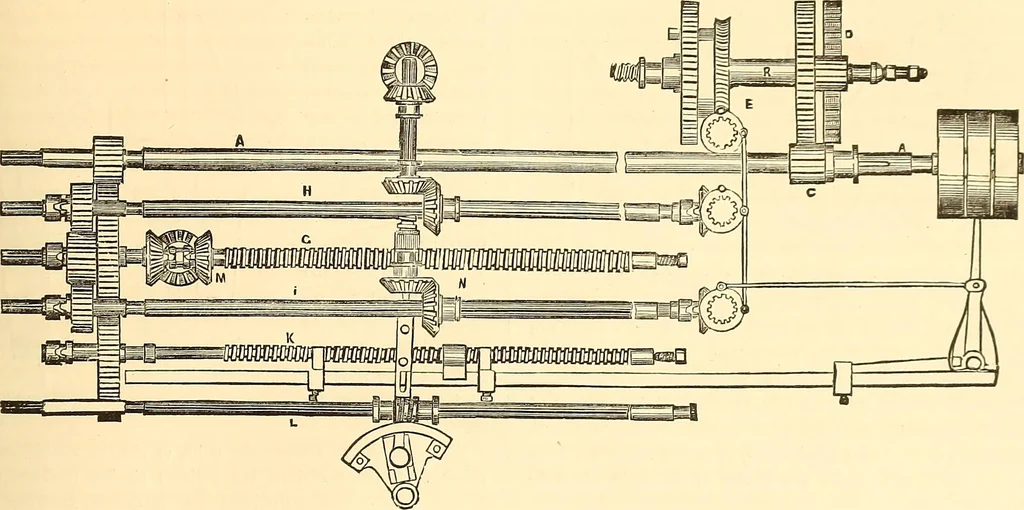 An illustration from The practical draughtsman's book of industrial design, and machinist's and engineer's drawing companion; forming a complete course of mechanical, engineering, and architectural drawing, 1871, leaf 186