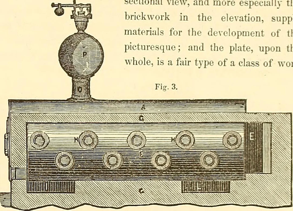 An illustration from The practical draughtsman's book of industrial design, and machinist's and engineer's drawing companion; forming a complete course of mechanical, engineering, and architectural drawing, 1871, leaf 194