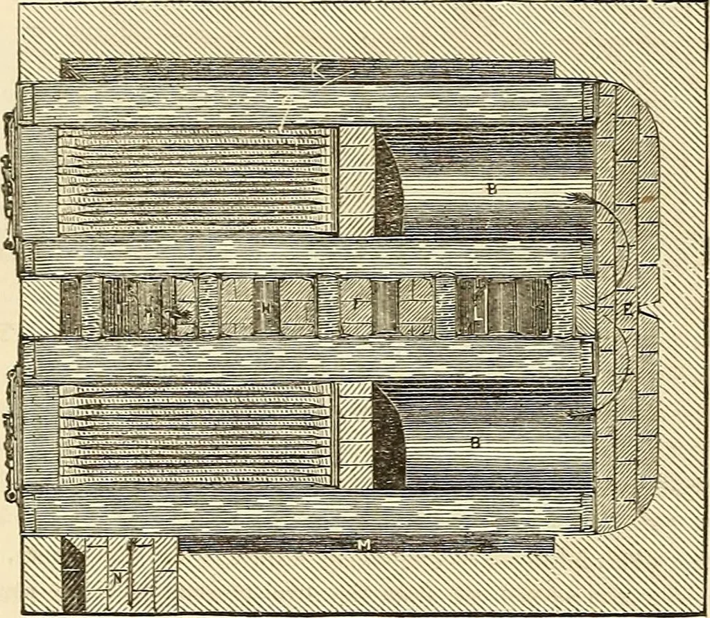 An illustration from The practical draughtsman's book of industrial design, and machinist's and engineer's drawing companion; forming a complete course of mechanical, engineering, and architectural drawing, 1871, leaf 195