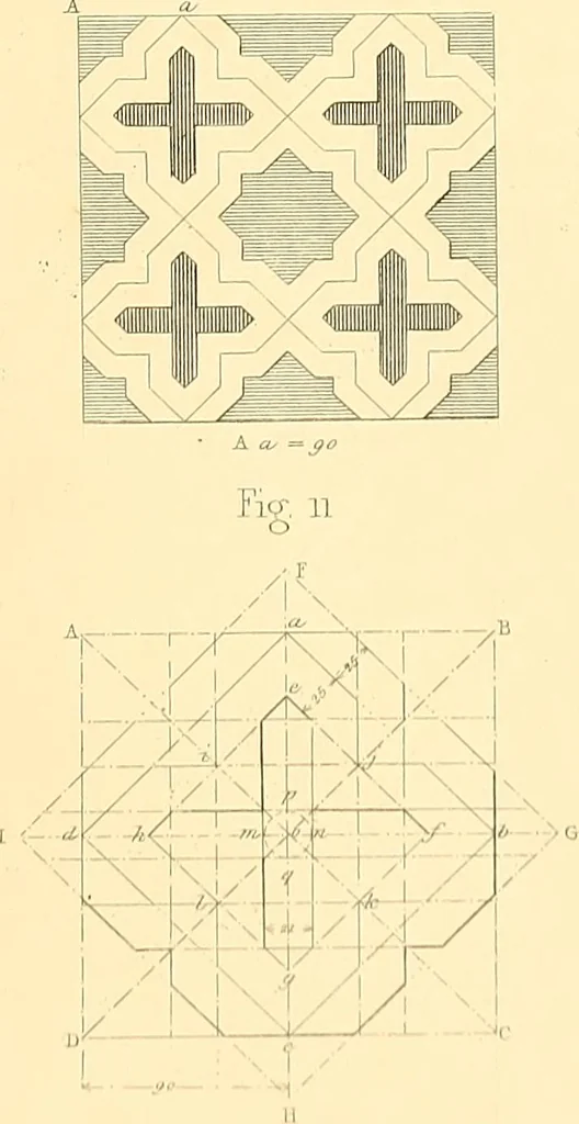 An illustration from The practical draughtsman's book of industrial design, and machinist's and engineer's drawing companion; forming a complete course of mechanical, engineering, and architectural drawing, 1871, leaf 214