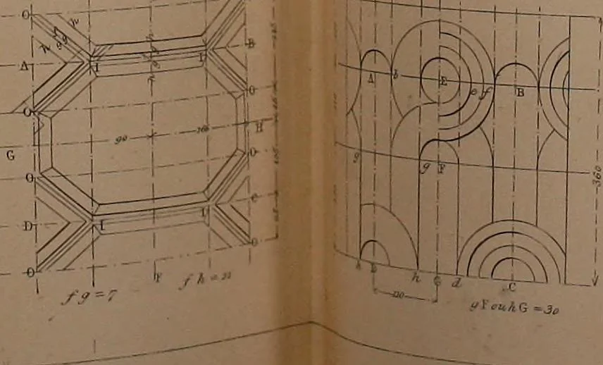 An illustration from The practical draughtsman's book of industrial design, and machinist's and engineer's drawing companion; forming a complete course of mechanical, engineering, and architectural drawing, 1871, leaf 216