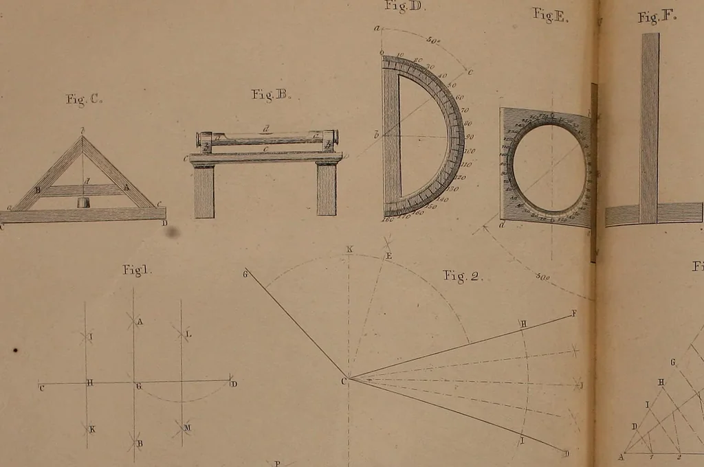 An illustration from The practical draughtsman's book of industrial design, and machinist's and engineer's drawing companion; forming a complete course of mechanical, engineering, and architectural drawing, 1871, leaf 222