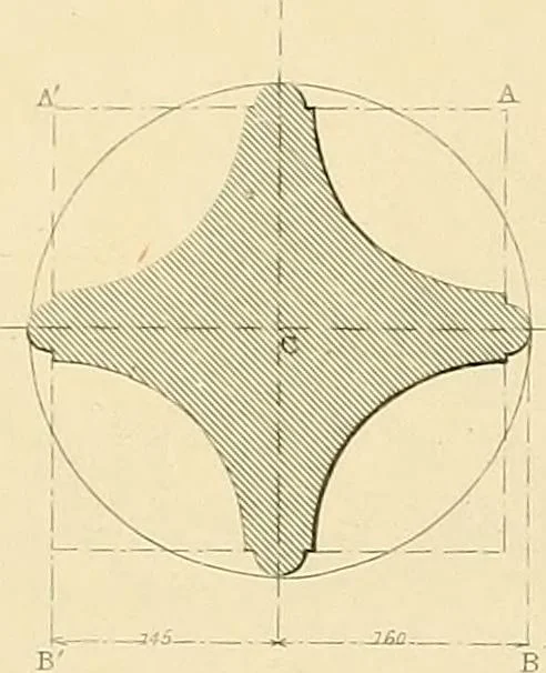 An illustration from The practical draughtsman's book of industrial design, and machinist's and engineer's drawing companion; forming a complete course of mechanical, engineering, and architectural drawing, 1871, leaf 225