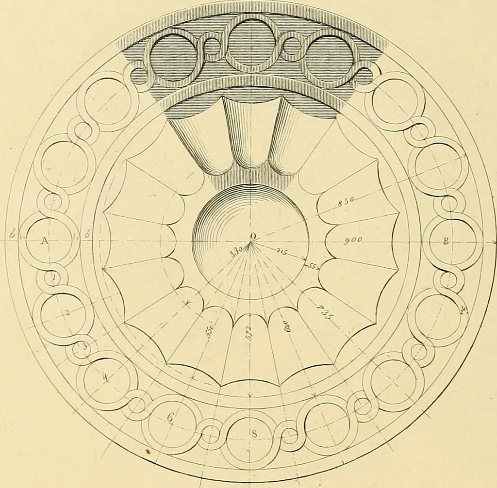 An illustration from The practical draughtsman's book of industrial design, and machinist's and engineer's drawing companion; forming a complete course of mechanical, engineering, and architectural drawing, 1871, leaf 231
