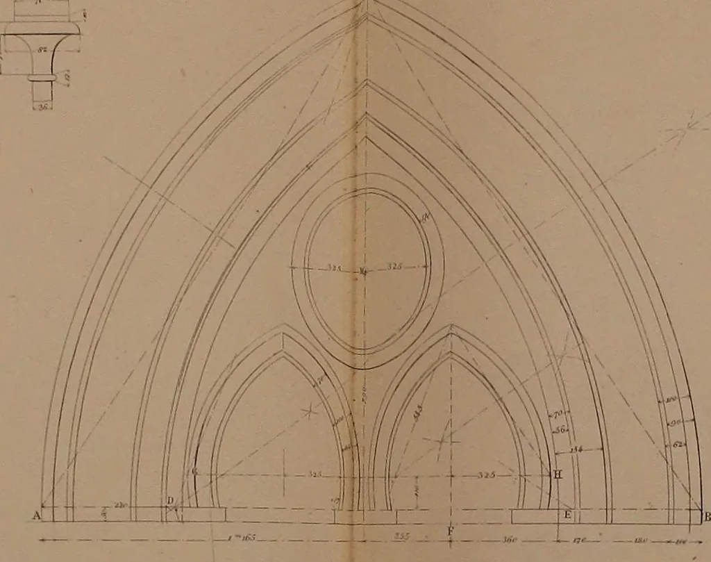 An illustration from The practical draughtsman's book of industrial design, and machinist's and engineer's drawing companion; forming a complete course of mechanical, engineering, and architectural drawing, 1871, leaf 234