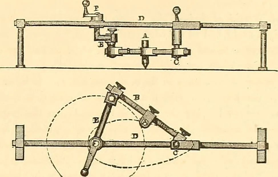 An illustration from The practical draughtsman's book of industrial design, and machinist's and engineer's drawing companion; forming a complete course of mechanical, engineering, and architectural drawing, 1871, leaf 26