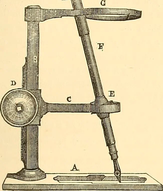 An illustration from The practical draughtsman's book of industrial design, and machinist's and engineer's drawing companion; forming a complete course of mechanical, engineering, and architectural drawing, 1871, leaf 28