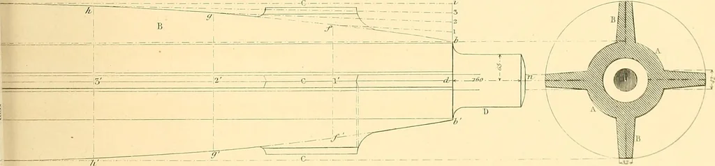 An illustration from The practical draughtsman's book of industrial design, and machinist's and engineer's drawing companion; forming a complete course of mechanical, engineering, and architectural drawing, 1871, leaf 280