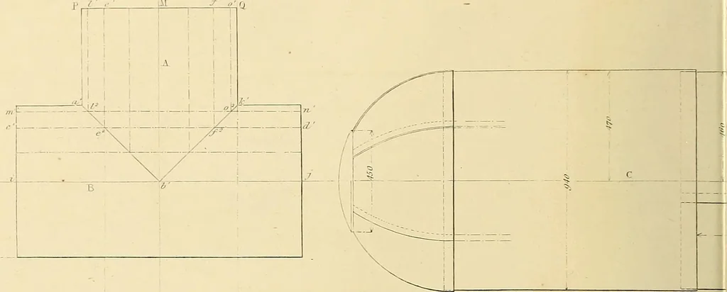 An illustration from The practical draughtsman's book of industrial design, and machinist's and engineer's drawing companion; forming a complete course of mechanical, engineering, and architectural drawing, 1871, leaf 291