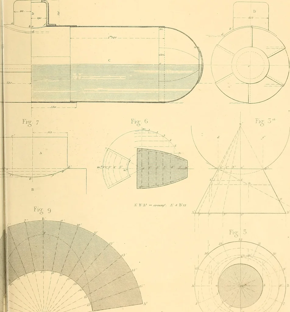 An illustration from The practical draughtsman's book of industrial design, and machinist's and engineer's drawing companion; forming a complete course of mechanical, engineering, and architectural drawing, 1871, leaf 292