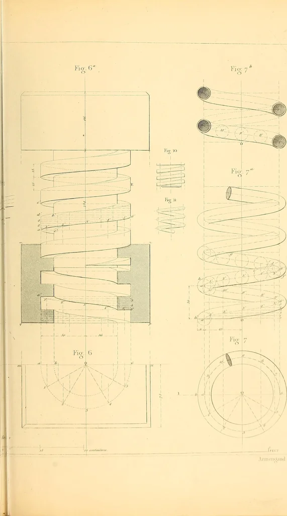 An illustration from The practical draughtsman's book of industrial design, and machinist's and engineer's drawing companion; forming a complete course of mechanical, engineering, and architectural drawing, 1871, leaf 298