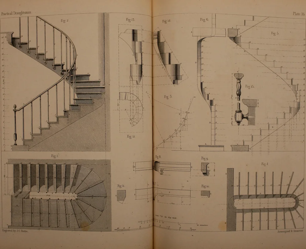 An illustration from The practical draughtsman's book of industrial design, and machinist's and engineer's drawing companion; forming a complete course of mechanical, engineering, and architectural drawing, 1871, leaf 306
