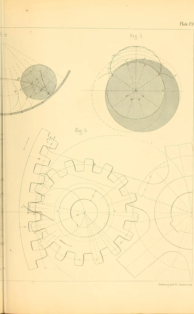 An illustration from The practical draughtsman's book of industrial design, and machinist's and engineer's drawing companion; forming a complete course of mechanical, engineering, and architectural drawing, 1871, leaf 322