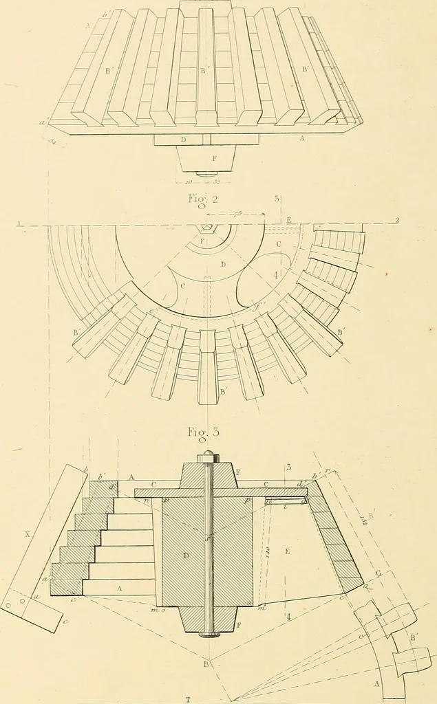 An illustration from The practical draughtsman's book of industrial design, and machinist's and engineer's drawing companion; forming a complete course of mechanical, engineering, and architectural drawing, 1871, leaf 343