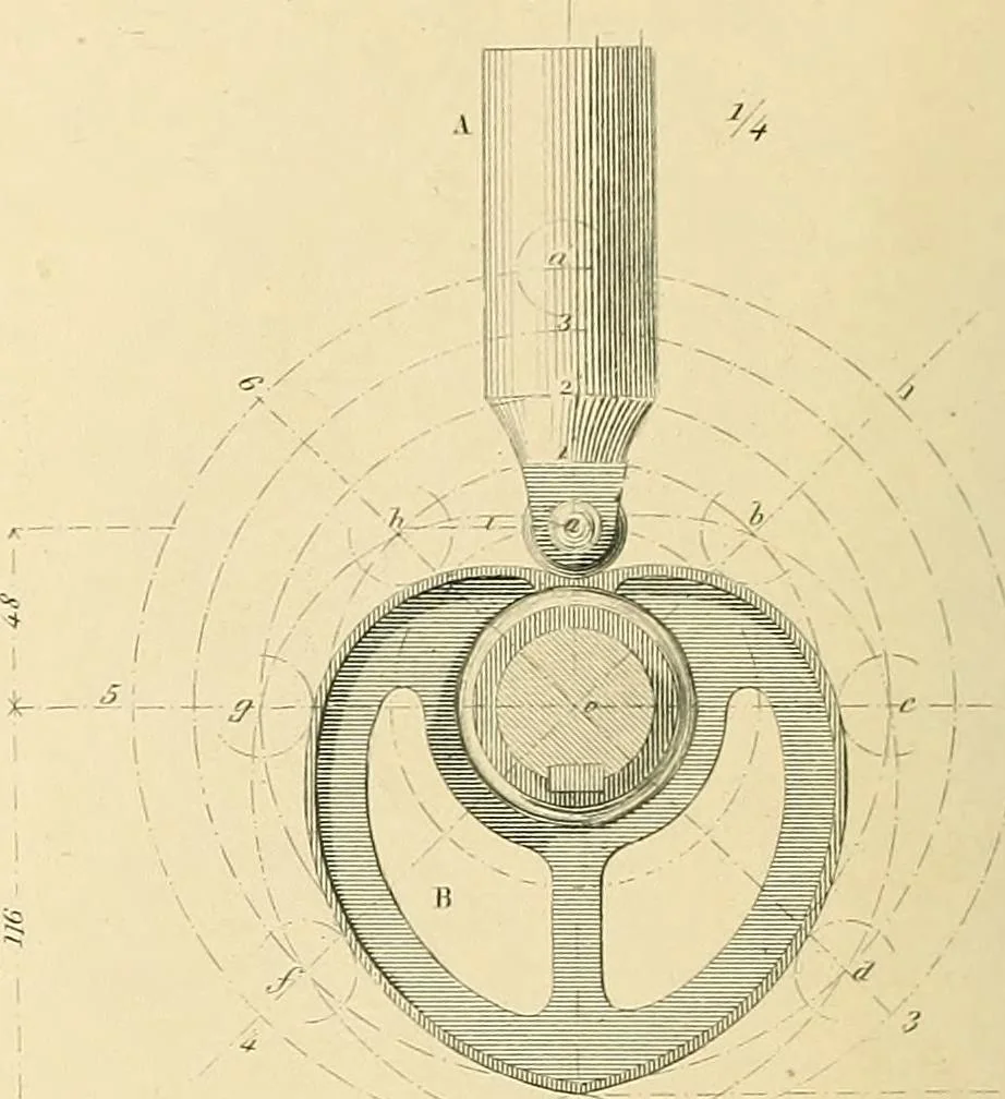 An illustration from The practical draughtsman's book of industrial design, and machinist's and engineer's drawing companion; forming a complete course of mechanical, engineering, and architectural drawing, 1871, leaf 355
