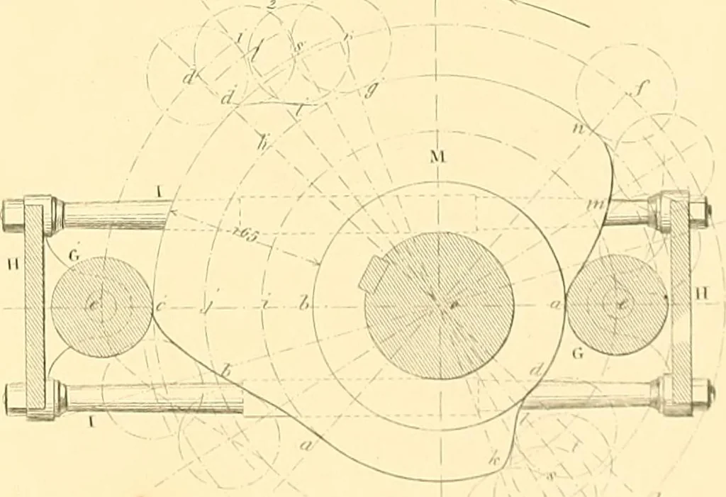 An illustration from The practical draughtsman's book of industrial design, and machinist's and engineer's drawing companion; forming a complete course of mechanical, engineering, and architectural drawing, 1871, leaf 356