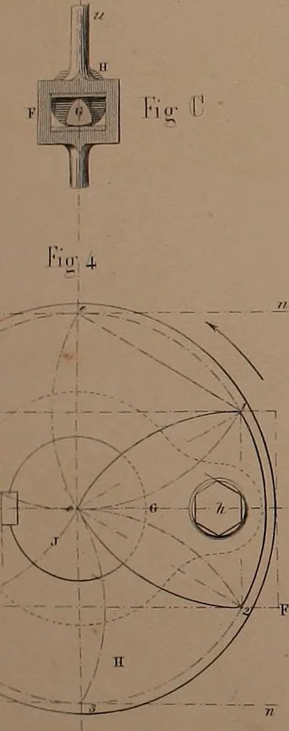 An illustration from The practical draughtsman's book of industrial design, and machinist's and engineer's drawing companion; forming a complete course of mechanical, engineering, and architectural drawing, 1871, leaf 358