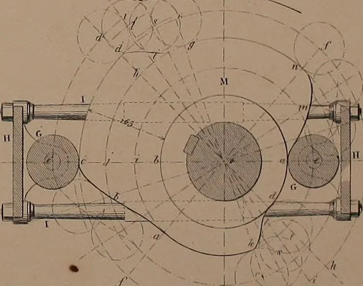 An illustration from The practical draughtsman's book of industrial design, and machinist's and engineer's drawing companion; forming a complete course of mechanical, engineering, and architectural drawing, 1871, leaf 358