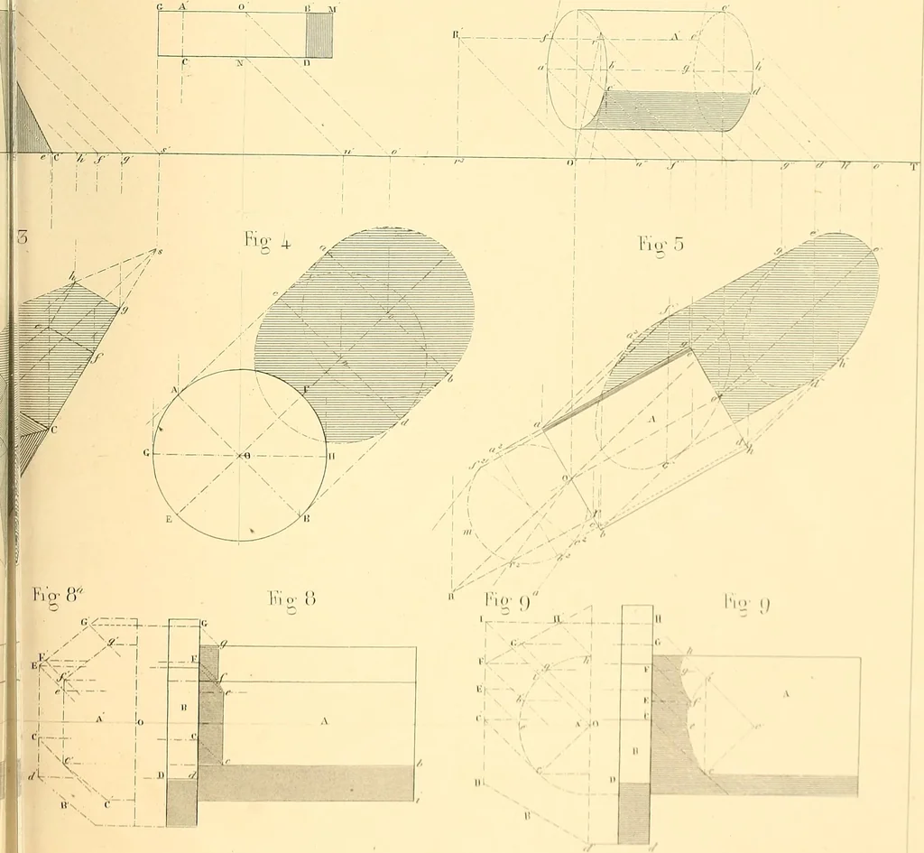 An illustration from The practical draughtsman's book of industrial design, and machinist's and engineer's drawing companion; forming a complete course of mechanical, engineering, and architectural drawing, 1871, leaf 362