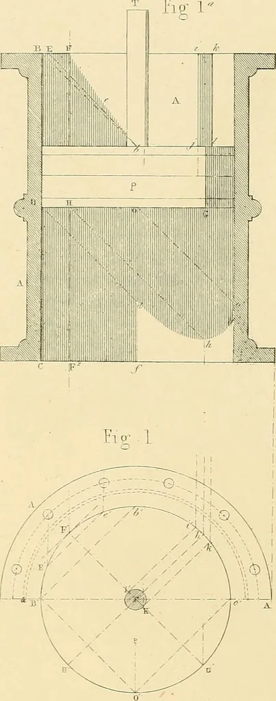 An illustration from The practical draughtsman's book of industrial design, and machinist's and engineer's drawing companion; forming a complete course of mechanical, engineering, and architectural drawing, 1871, leaf 373