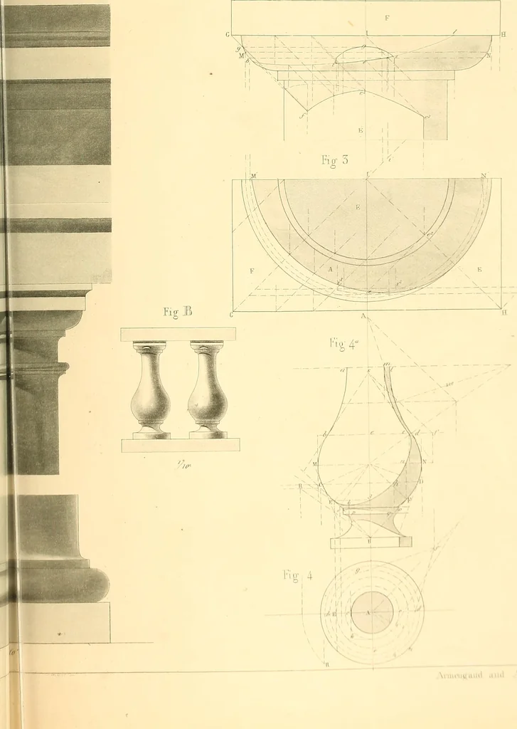An illustration from The practical draughtsman's book of industrial design, and machinist's and engineer's drawing companion; forming a complete course of mechanical, engineering, and architectural drawing, 1871, leaf 380