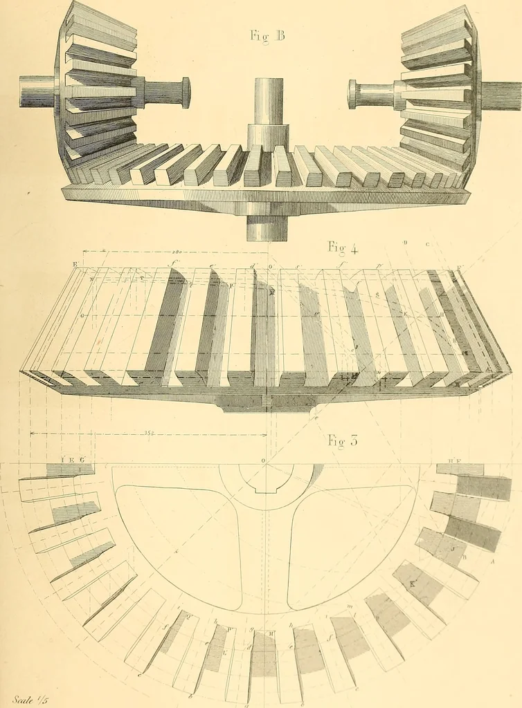An illustration from The practical draughtsman's book of industrial design, and machinist's and engineer's drawing companion; forming a complete course of mechanical, engineering, and architectural drawing, 1871, leaf 386