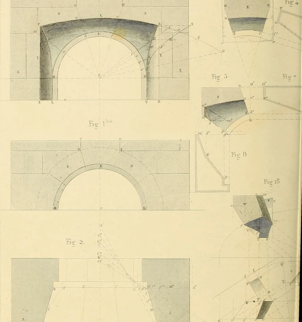 An illustration from The practical draughtsman's book of industrial design, and machinist's and engineer's drawing companion; forming a complete course of mechanical, engineering, and architectural drawing, 1871, leaf 409