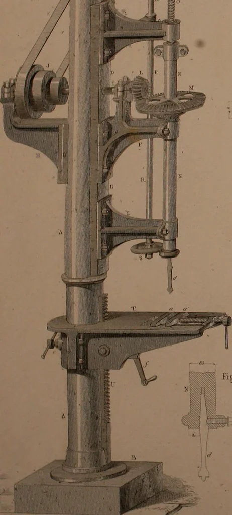 An illustration from The practical draughtsman's book of industrial design, and machinist's and engineer's drawing companion; forming a complete course of mechanical, engineering, and architectural drawing, 1871, leaf 418