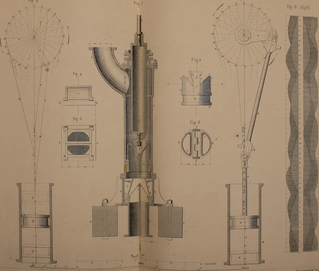 An illustration from The practical draughtsman's book of industrial design, and machinist's and engineer's drawing companion; forming a complete course of mechanical, engineering, and architectural drawing, 1871, leaf 430