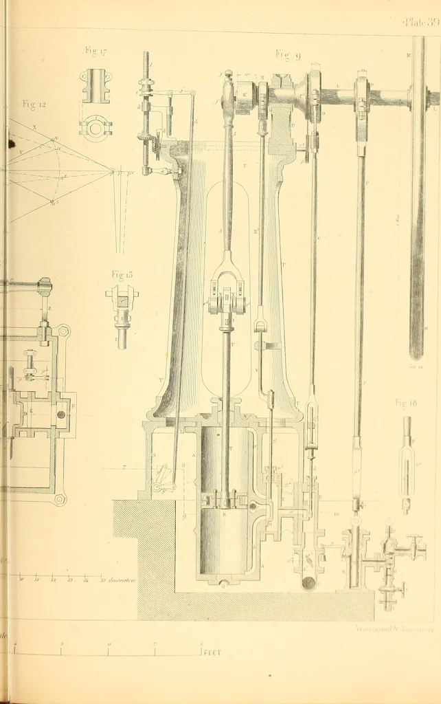 An illustration from The practical draughtsman's book of industrial design, and machinist's and engineer's drawing companion; forming a complete course of mechanical, engineering, and architectural drawing, 1871, leaf 440