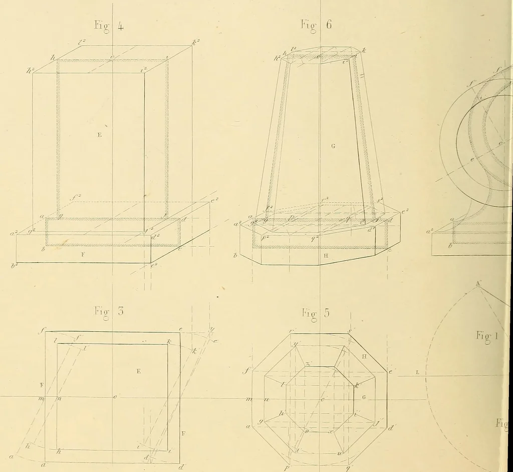 An illustration from The practical draughtsman's book of industrial design, and machinist's and engineer's drawing companion; forming a complete course of mechanical, engineering, and architectural drawing, 1871, leaf 457