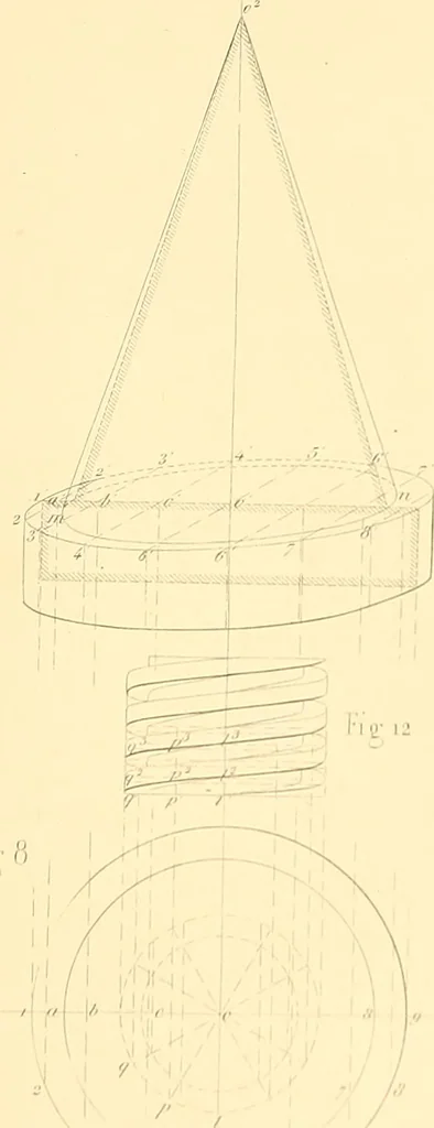 An illustration from The practical draughtsman's book of industrial design, and machinist's and engineer's drawing companion; forming a complete course of mechanical, engineering, and architectural drawing, 1871, leaf 458