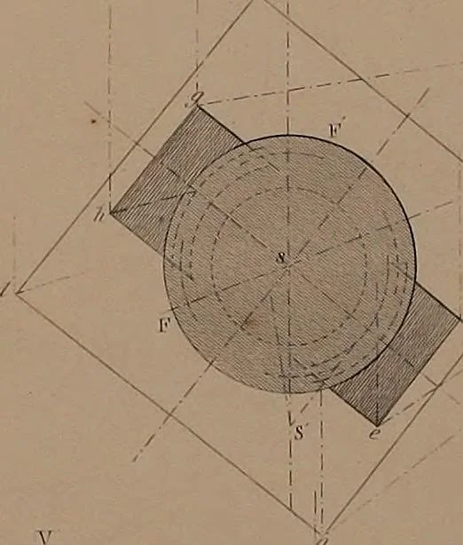 An illustration from The practical draughtsman's book of industrial design, and machinist's and engineer's drawing companion; forming a complete course of mechanical, engineering, and architectural drawing, 1871, leaf 466