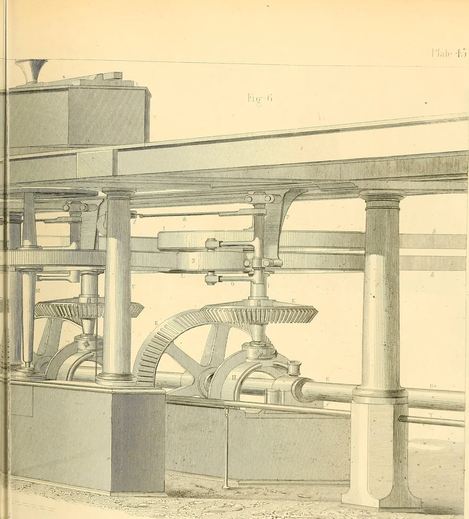 An illustration from The practical draughtsman's book of industrial design, and machinist's and engineer's drawing companion; forming a complete course of mechanical, engineering, and architectural drawing, 1871, leaf 476