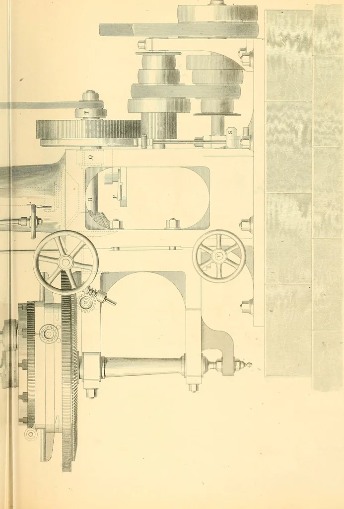 An illustration from The practical draughtsman's book of industrial design, and machinist's and engineer's drawing companion; forming a complete course of mechanical, engineering, and architectural drawing, 1871, leaf 484