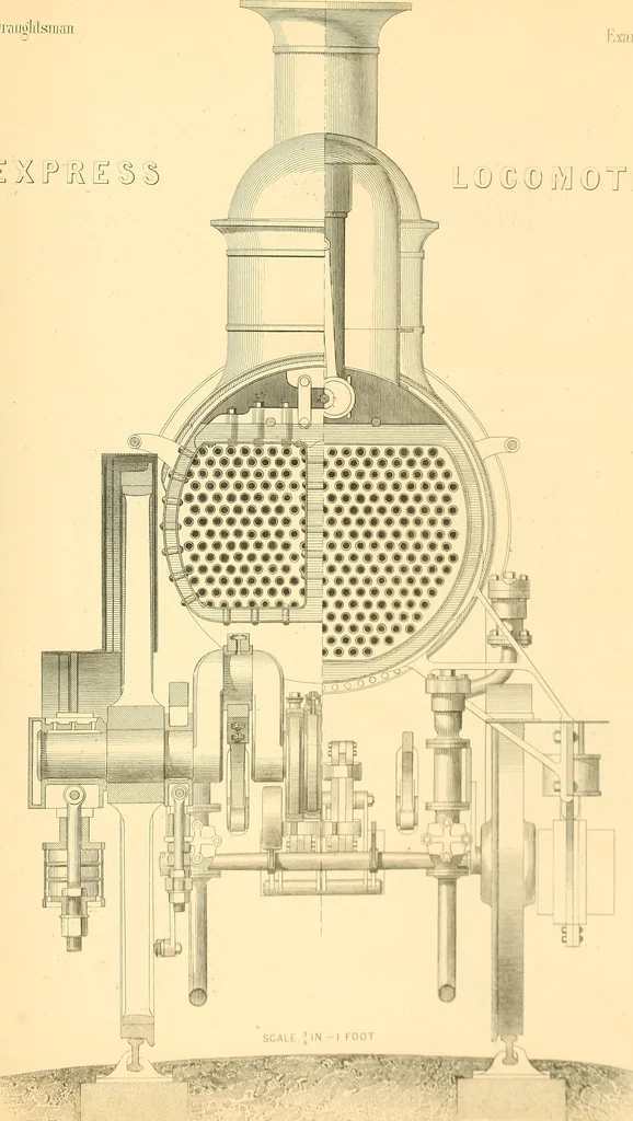 An illustration from The practical draughtsman's book of industrial design, and machinist's and engineer's drawing companion; forming a complete course of mechanical, engineering, and architectural drawing, 1871, leaf 492