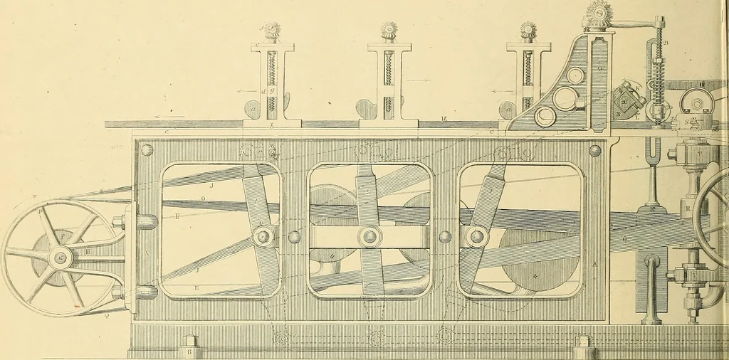 An illustration from The practical draughtsman's book of industrial design, and machinist's and engineer's drawing companion; forming a complete course of mechanical, engineering, and architectural drawing, 1871, leaf 497