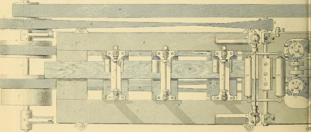 An illustration from The practical draughtsman's book of industrial design, and machinist's and engineer's drawing companion; forming a complete course of mechanical, engineering, and architectural drawing, 1871, leaf 497