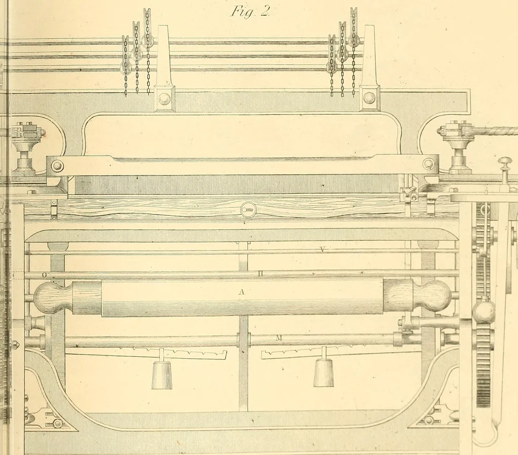 An illustration from The practical draughtsman's book of industrial design, and machinist's and engineer's drawing companion; forming a complete course of mechanical, engineering, and architectural drawing, 1871, leaf 510